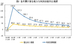 统计局:2021年全国规模以上工业企业利润增长